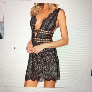 For Love and Lemons Mon Cheri Mini Dress